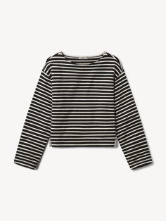 Black/Natural Stripe Mariner Jersey Breton Tee - Buck Mason- Modern American Classics Casual Black Organic Cotton Tops, Black Organic Cotton Crew Neck Top, Jefferson White, Buck Mason, Artist Tees, Striped Long Sleeve Shirt, Raw Denim, Mens Spring, Suit Shop