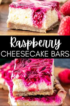 Our rich Raspberry Cheesecake Bars have a thick and silky cheesecake layer sitting on a buttery graham cracker crust and topped with a homemade raspberry sauce. Each creamy bite is melt in your mouth delicious and it takes just 20 minutes of prep work.