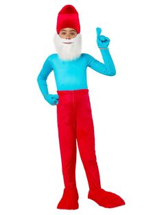 The Smurfs Papa Smurf Kids Costume - costumes.com Smurf Costume, Red Headpiece, Halloween Universal, Smurf Village, Papa Smurf, The Smurfs, Holiday Costumes, Boy Halloween Costumes, Five Hundred