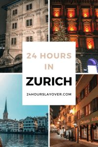 four different pictures with the words 24 hours in zurich