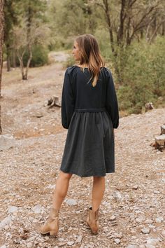 Get cozy this fall with THE DAVEY SWEATSHIRT DRESS IN NAVY. This dress is not only comfortable, but also stylish and cute! Dress it up or down, this versatile piece will be your go-to for the season. Round neck Long sleeve Sweatshirt style top Mini length Self: 95% polyester, 3% spandex Runs true to size. X-Small (00-0), Small (0-2), Medium (4-6), Large (8-10), X-Large (12-14), XX-Large (16-18) Model is 5'1" wearing a size X-Small. Length (shoulder to hem): Small: 35”, Medium: 35.5”, Large: 36”, Casual Fall Dresses For Loungewear, Casual Fall Loungewear Dresses, Modest Cotton Dresses For Fall, Cotton Sweatshirt Dress For Loungewear In Fall, Cotton Sweatshirt Dress For Fall Loungewear, Fall Cotton Sweatshirt Dress For Loungewear, Cotton Long Sleeve Sweater Dress For Fall, Casual Cotton Sweatshirt Dress For Fall, Black Cotton Sweatshirt Dress For Fall