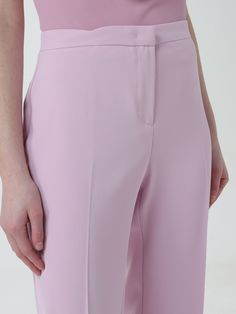 Pants PINKO Woman color Blush Pink Elegant High-waisted Pink Wide Leg Pants, Elegant Pink High-waisted Wide Leg Pants, Chic Pink Tapered Leg Pants, Chic Pink Straight Leg Pants, Spring Pink Wide Leg Ankle-length Pants, Pink Wide Leg Ankle-length Pants For Spring, Spring Pink Ankle-length Wide Leg Pants, Pink Ankle-length Wide Leg Pants For Spring, Elegant High-waisted Pink Pants