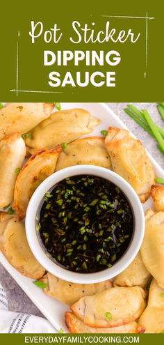 a white plate topped with chicken and dipping sauce