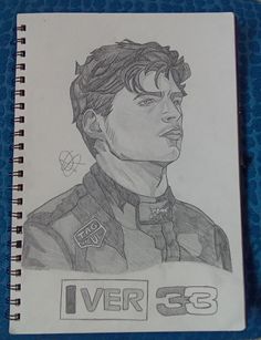 a drawing of a man in uniform with the words i ver 53 on it