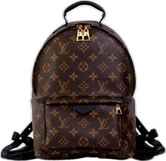 Lv Palm Springs Backpack Pm, Lv Mini Palm Springs Backpack, Designer Brown Leather Backpack, Luxury Level, Louis Vuitton Tiny Backpack, Luxury Leather Backpack With Zipper Pocket For On-the-go, Black Leather Backpack, Palm Springs, Leather Backpack, Bags Handbags