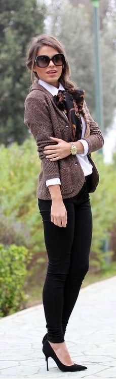 Blazer love Chique Outfits, Traje Casual, Thanksgiving Outfit, Business Attire, Work Attire, Street Chic, Mode Inspiration, Office Fashion