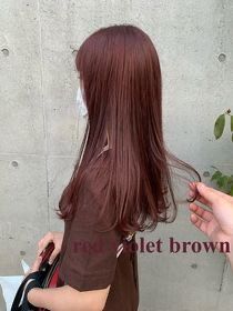 Dyed Hair Brown, Hair Color Aesthetic, Korean Hair Dye, Violet Brown, Ginger Hair Color