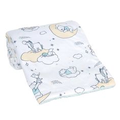 Ultra-soft minky front with cozy pastel blue fleece faux shearling backFeatures Pooh, Piglet, Eeyore, and Tigger surrounded by crescent moons and starsGreat stroller blanket sized at 30” X 40”Ideal for trips to the park, running errands, and for moms, dads, and babies on the goMakes an awesome baby shower gift or welcome home baby gift","This officially licensed Disney Winnie the Pooh baby blanket will keep your little one warm and cozy. The minky front features Pooh in various poses with colorf Pooh Baby Blanket, Stroller Blanket Size, Lambs & Ivy, Welcome Home Baby, Pooh Baby, Shaped Pillow, Fleece Baby Blankets, Best Baby Shower Gifts, Stroller Blanket