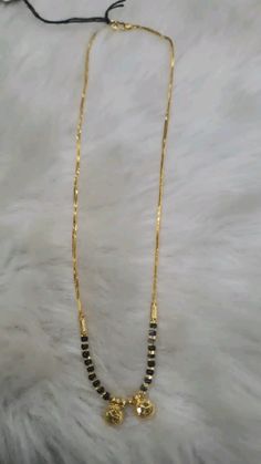 Laxmi Mangalsutra Designs, Black Beads Designs Latest, Black Beads Designs, Ram Temple, Gold Pearl Jewelry, Gold Bridal Jewellery