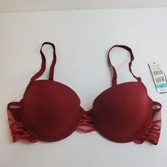 New With Tags (See Pics For Details) Features: Style Profile: Intimate Date Night Feminine Flaws: No Holes, Stains, Or Tears Please See Photos For Measurements (In Inches). We Are Happy To Answer Your Questions! Washing Instructions: Hand Wash Size: 34c Super Fast Shipping: We Ship Out The Next Business Day! Red Bra With Removable Pads, Red Push-up Bra With Padded Cups, Red Stretch Bra With Padded Cups, Red Padded Push-up Bra, Red Stretch Push-up Bra, Red Seamless Push-up Bra, Seamless Red Push-up Bra, Red Underwire Bra With Lined Body, Balconette Bra