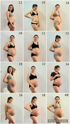 a series of photos showing different stages of breasting