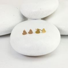 Sweet Heart Studs Minimalist Gold Heart Earrings With Charm, Minimalist Gold Hypoallergenic Heart Earrings, Gold Minimalist Heart Earrings For Everyday, Minimalist Heart Earrings For Anniversary, Minimalist Double Heart Hypoallergenic Earrings, Minimalist Hypoallergenic Double Heart Earrings, Sweet Heart, Classic Gold, Heart Studs