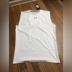 Brand New Under Armour White Crew Neck Top, White Under Armour Crew Neck Top, Sporty Sleeveless Under Armour Tops, Sporty Sleeveless Tops By Under Armour, Under Armour Shirts, Tank Top Shirt, Under Armour, Color White, Mens Shirts