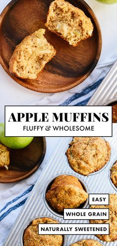 apple muffins with the title above it