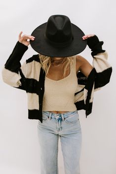 Kell Rancher Hat - Black STYLE + FIT NOTES: A classic staple that every babe needs in her closet! // The perfect addition that can easily transition throughout the seasons. Black Rancher Hat Outfits, Chic Black Outerwear For Day Out, Classic Black Hat For Ranch, Monroe Rancher Hat, Black Wool Rodeo Hat, Black Western Brimmed Hat, Rancher Hat, Her Closet, Ribbon Trim