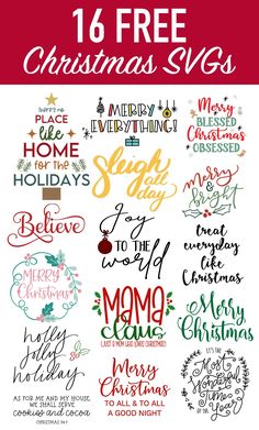 the christmas svg bundle is available for all types of lettering and font styles, including letters