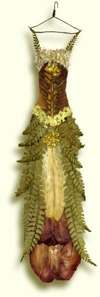 an image of a dress made out of plants