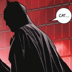 a comic character with a cat in his hand and a speech bubble above him that says cat