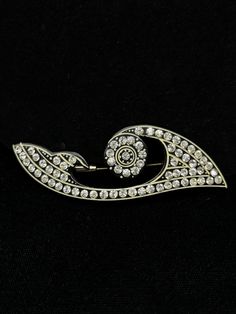 This is an antique art deco designed carved black celluloid brooch adorned with clear crystals.  This brooch has a 'C' clasp which dates it from the late 1800's to early 1900's. Crystal Brooch, Clear Crystals, Antique Art Deco, Art Deco Design, Style Art, Antique Art, Clear Crystal, Brooch Pin, Brooches