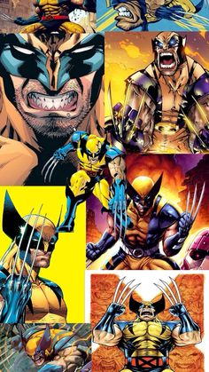 wolverine and the x - men collaged in comic style art by mark stewart