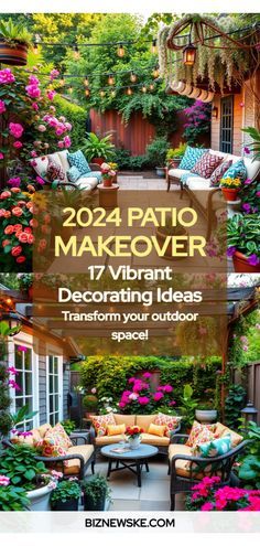 patio makeover 17 vibrant ideas transform your outdoor space with flowers and potted plants