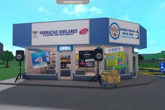 Bloxburg Pharmacy, Bloxburg Estate, Mall Layout, Blocksburg Ideas, Bloxburg Tips, Roblox Houses, Bloxburg Layout, Japanese Town