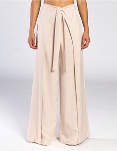 "MARIKA" Wide Leg Pant with Front Tie Wrap Approx. 33" Inseam Center Back Zipper Closure Wide Leg Silhouette Full Length Wrap with Front Tie Medium Rise Viscose Dry Clean Made in Italy Diy Clothes Life Hacks, Tie Wrap, Wide Leg Pant, Diy Clothes, Wide Leg Pants, Life Hacks, Maxi Skirt, Full Length, Wide Leg