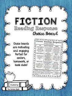 the fiction reading response check board