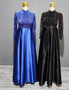 A-Line Evening Gown Sparkle Christmas Red Green Dress Wedding Guest Fall Floor Length Long Sleeve High Neck Satin with Sequin A-line Dress For Christmas Banquet, Royal Blue Party Gown With Sweep Train, Royal Blue Gown With Sweep Train For Party, Royal Blue Long Sleeve Dress For Banquet, Blue Dress For Wedding Party Season, Blue Dresses For Wedding And Party Season, Blue Dress For Wedding And Party Season, Christmas Floor-length Evening Dress, Royal Blue Long Sleeve Gown For Banquet