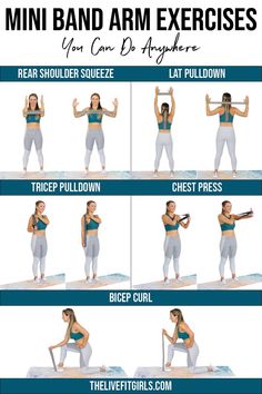 an image of a woman doing exercises for her arms and shoulders with the text, how to