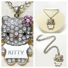 Hello Kitty Harajuku Anime White Charm 30 Inch Stainless steel Necklace | eBay Anime White, Harajuku Anime, Punk Necklace, Enamel Charms, Steel Necklace, Silver Enamel, Stainless Steel Necklace, Chain Link Necklace, Link Necklace