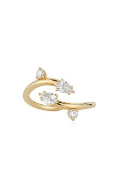 Women's Designer Fine-Jewelry & Luxury Fashion | Moda Operandi Adina Reyter, Gold Waves, 18k Gold Ring, Pear Diamond, Fine Jewelry Designers, Fine Jewelry Collection, Gold Bands, Moda Operandi, Rose Gold Ring