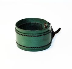 Handmade green cuff. Great gift! Very comfortable & easy to wear. You can adjust the size, suitable for all size. Probably about 3.5 centimeters wide. Handmade Green Leather Bracelet, Adjustable Green Leather Bracelet As A Gift, Leather Accessories Handmade, Handmade Leather Bracelets, Leather Cuff Bracelet, Bracelet Leather, Leather Cuffs Bracelet, Best Gifts For Men, Green Gifts