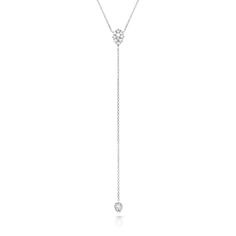 Design A gorgeous diamond pear shape pendant with a single diamond drop chain. Layer this piece with our Rosette Choker to add a little edge to this delicate look, or layer it with our Venus Choker and Bullet Choker necklaces to create a 3-tiered look. Details & Dimensions - 0.35 carats- Adjustable 15" - 16" chain + 3 1/4" drop chain Teardrop Diamond Necklace With Adjustable Chain, Pear Shape Pendant, Pear Shaped Pendant, Diamond Drops, Fine Jewelry Designers, Choker Necklaces, Lariat Necklace, Yellow Rose, Pear Shape