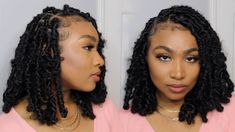 Beginner friendly butterfly locs tutorial! 🦋 #butterflylocs #fauxlocs #distressedlocs #protectivestyles #protectivehairstyles #blackwomenshairstyles #diyhairstyle #boxbraids #kathrynbedell Butterfly Locs Bob, Butterfly Locs Tutorial, Locs Tutorial, Butterfly Braids, Cuban Twist Hair, Fav Hairstyles, Protective Hairstyle