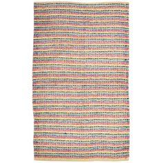 a multicolored rug on a white background