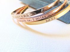 Personalized Bracelet, 16K gold bangle, custom text layered cuff, Secret message, Hand stamped quote Personalized Cuff Bracelets, Rose Gold Cuff Bracelet, Bracelet Message, Custom Bangle, Mantra Bracelet, Engraved Cuff, Bracelet Quotes, Message Bracelet, Inspirational Bracelets