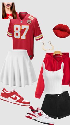 #myfirstshuffle Chiefs Outfit, City Outfits, Cute Halloween Costumes, Preppy Outfit, Disney Outfits, Kansas City Chiefs, Cute Halloween, Kansas City