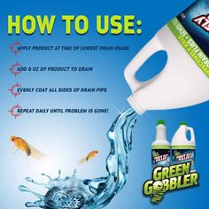 an ad for green gobbler is shown with the image of two goldfish