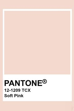 pantone's soft pink color is shown with the text, 12 - 1209 tcx soft pink