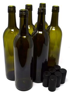 PRICES MAY VARY. Pack of 6 empty wine bottles with plastic screw caps Bottles are bordeaux style with medium punt bottom; Capacity: 750ml, Size: 12.250" x 3.000" - Strong, Heavy Glass - Lovely as Gifts Screw caps are pilfer-proof and can be easily applied manually Suitable for home or commerical use Set of 6 empty, bordeaux-style bottles with screw cap finish are made of high quality, recyclable glass. Ideal for your home or commercial use. Empty Wine Bottles, Decorated Bottle, Bordeaux Wine, Antique Green, Bottle Corks, Screw Caps, Wine Bottle Crafts, Amazon Home, Wine Making