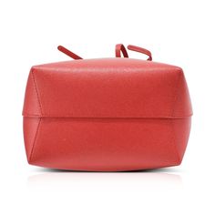 Mansur Gavriel small bucket bag in red leather with gold hardware. Features adjustable crossbody strap and top drawstring closure. Brand = Mansur Gavriel Condition = 8/10, very good. Hair-line scratches on the bottom. Dimensions = 10" x 7.75" x 4" Strap Drop =23" -27" Material = Canvas and leather Hardware = Gold SKU = 15921-3 Everyday Red Bucket Bag With Top Handle, Red Bucket Bag With Top Carry Handle For Everyday, Everyday Red Bucket Bag With Top Carry Handle, Red Tote Bucket Bag With Top Carry Handle, Red Bucket Bag With Top Carry Handle For Shopping, Red Rectangular Formal Bucket Bag, Formal Red Rectangular Bucket Bag, Formal Red Top Handle Bucket Bag, Red Saffiano Leather Bag For Everyday Use