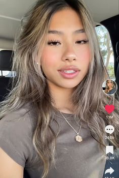 Asian Hair Inspo, Asian Hair Dye, Asian Hair Highlights, Balayage Asian Hair, Blonde Asian Hair, Blonde Asian, Ash Blonde Hair