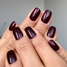 Cnd Dark Lava, Cnd Shellac Dark Lava, Cnd Shellac Colors Fall 2022, Dark Red Shellac Nails, Dark Shellac Nails, Cnd Fall Colors, Dark Purple Red Nails, Cnd Shellac Colors 2023, Fall Shellac Nails Colors