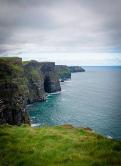 the cliffs are very high on the water