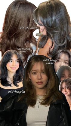 Non Styling Haircuts, Long Layered Hair With Curtain Bangs 360, Haircut Style For Medium Hair, Medium Bangs With Medium Hair, Hair Styles For Long Hair Layers, 90s Hairstyles Haircut, 90s Blowout With Wispy Bangs, 90s Layered Hair Round Face, Long Curtain Bangs Medium Layers Shoulder Length