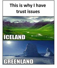 two pictures with the words iceland and an iceberg