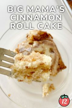 Big Mama Cinnamon Roll Cake, Camper Recipes, Cinnamon Roll Cake Recipe, Roll Cake Recipe, Bread Dressing, Coffee Cake Recipes Easy, Cinnamon Cake, Big Mama, Cinnamon Roll Cake