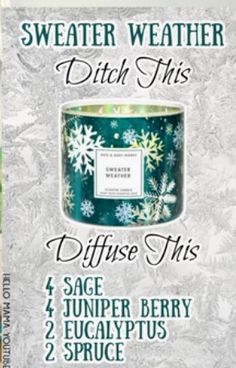 Bath And Body Works Holiday, Essential Oil Candle Blends, Holiday Candle, Essential Oil Diffuser Recipes, Oil Diffuser Recipes, Essential Oil Blends Recipes