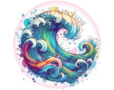 Wave Tattoo With Initials, Watercolor Tattoo Ideas, Watercolor Nautical, Couple Tattoos Unique, Tattoos Unique, Waves Tattoo, Coastal Design, Surf Art, Paddle Board